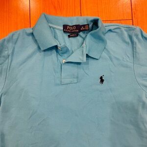 Boys teal blue polo shirt